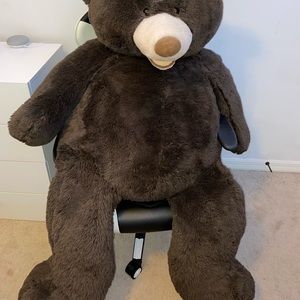 BIG BROWN TEDDY BEAR GIANT FLUFFY KIDS STUFFED